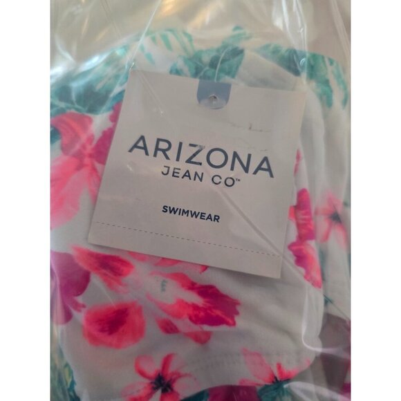 NWT Arizona Jean Co Floral Pineapple Print Tankini Top Large Juniors - Picture 4 of 4